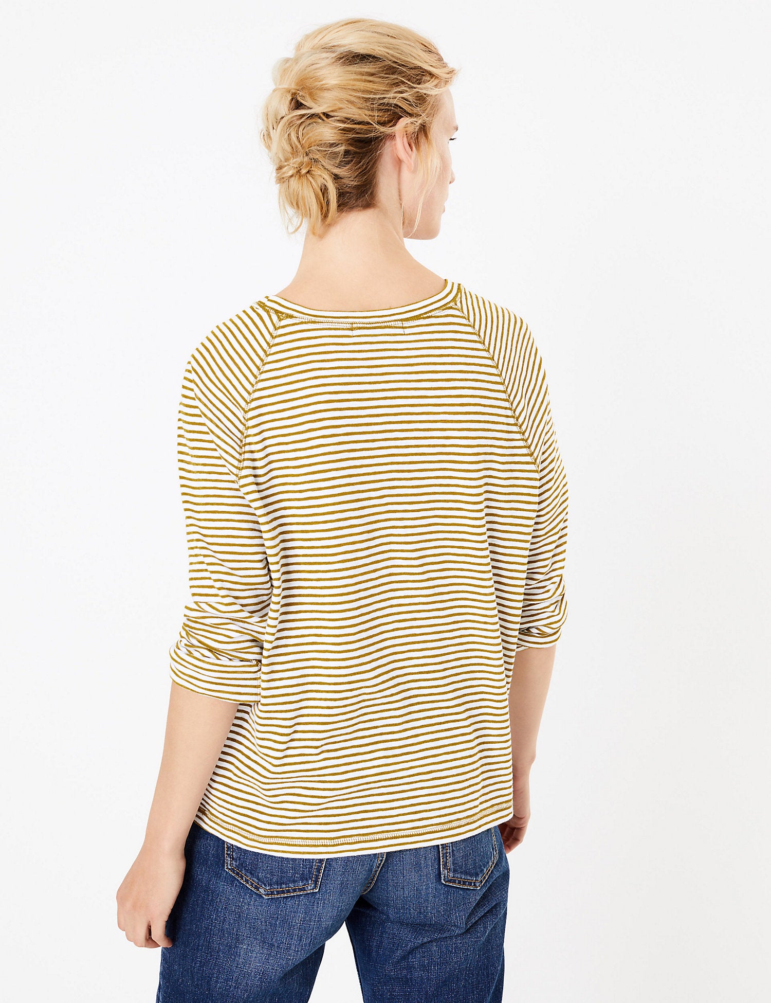 Cotton Rich Striped Regular Fit Top