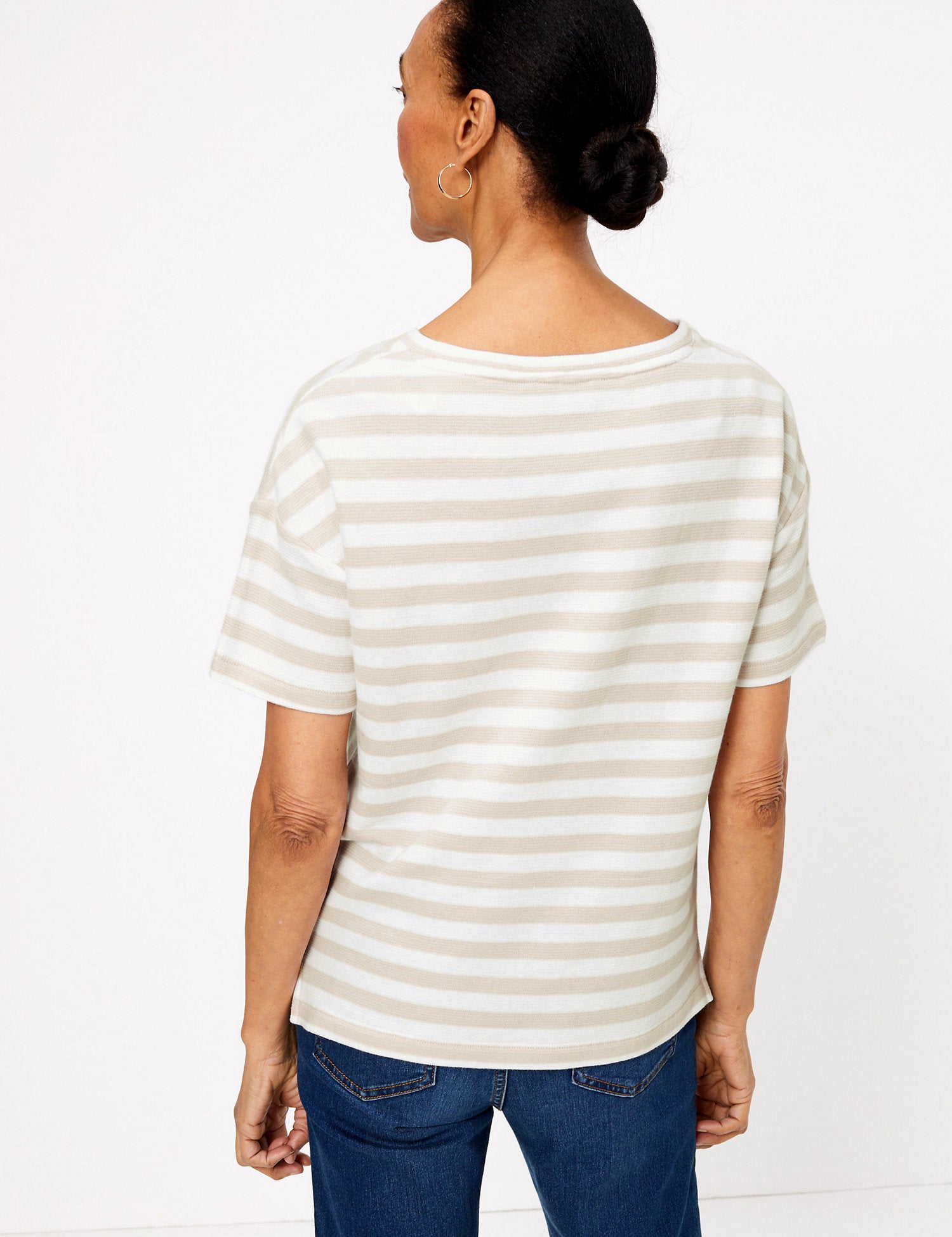 Pure Cotton Striped Straight Fit Top