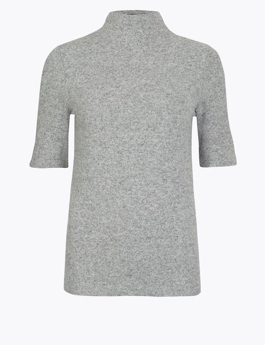 Textured Cosy Short Sleeve Top