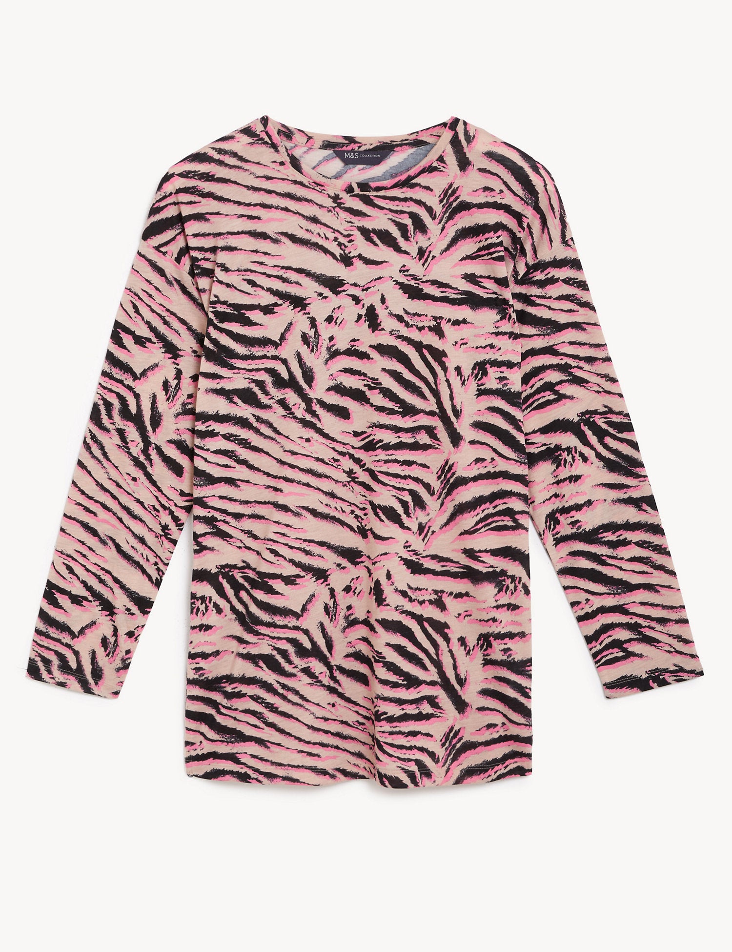 Printed Relaxed Longline Top