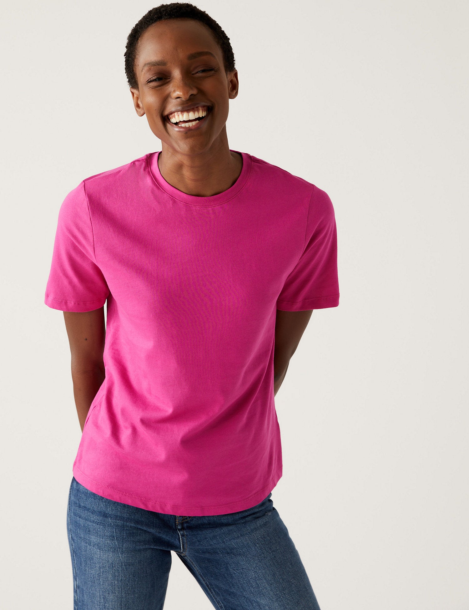 Pure Cotton Crew Neck T-Shirt