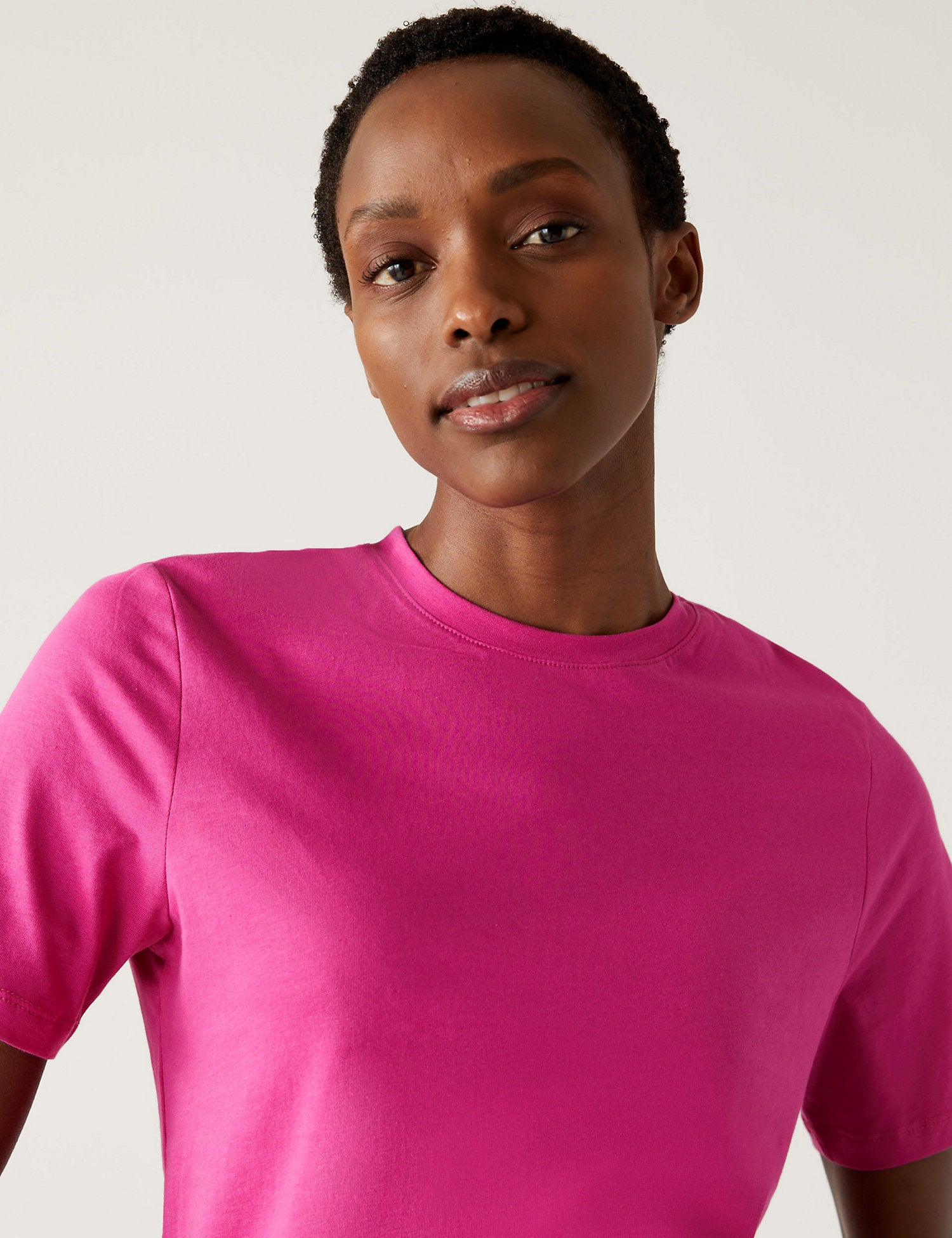 Pure Cotton Crew Neck T-Shirt