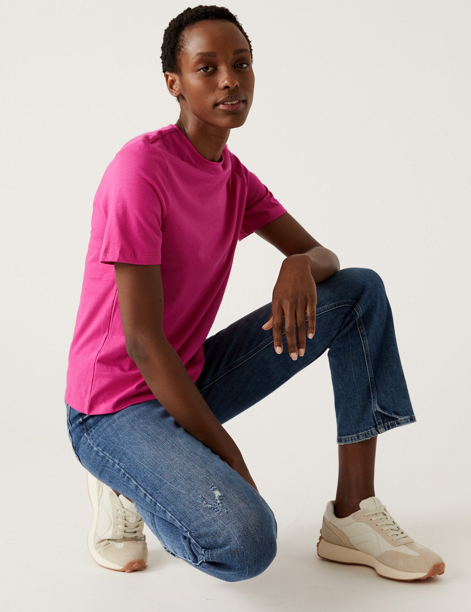 Pure Cotton Crew Neck T-Shirt