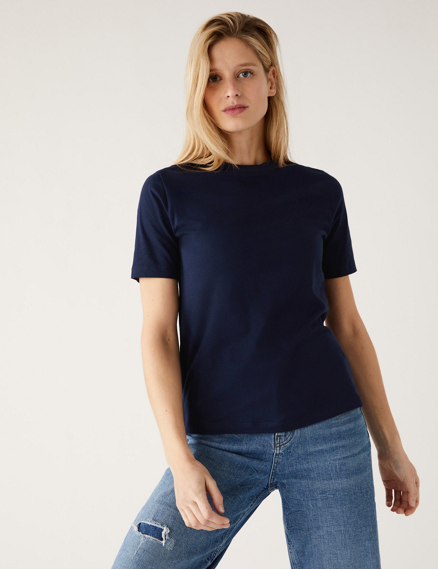 Pure Cotton Crew Neck T-Shirt
