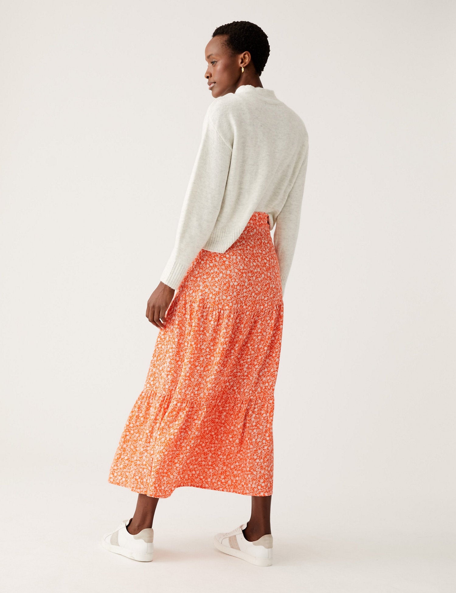 Floral Maxi Tiered Skirt