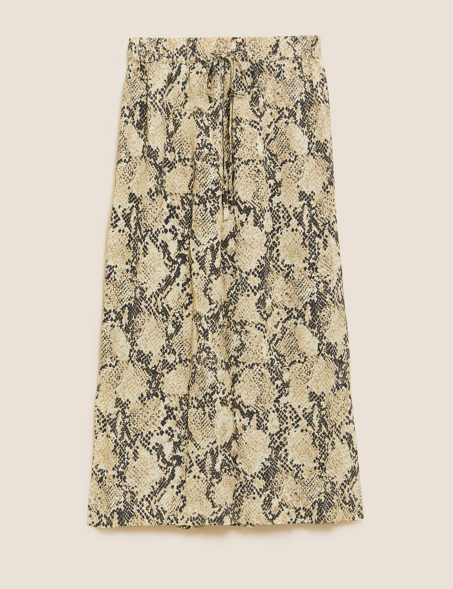 Animal Print Midi Straight Pencil Skirt