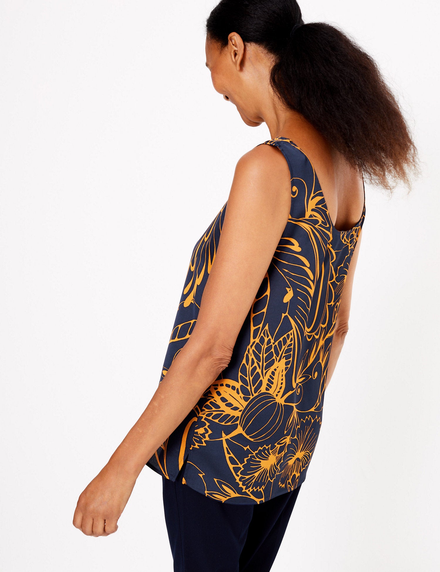 Satin Printed Vest Top
