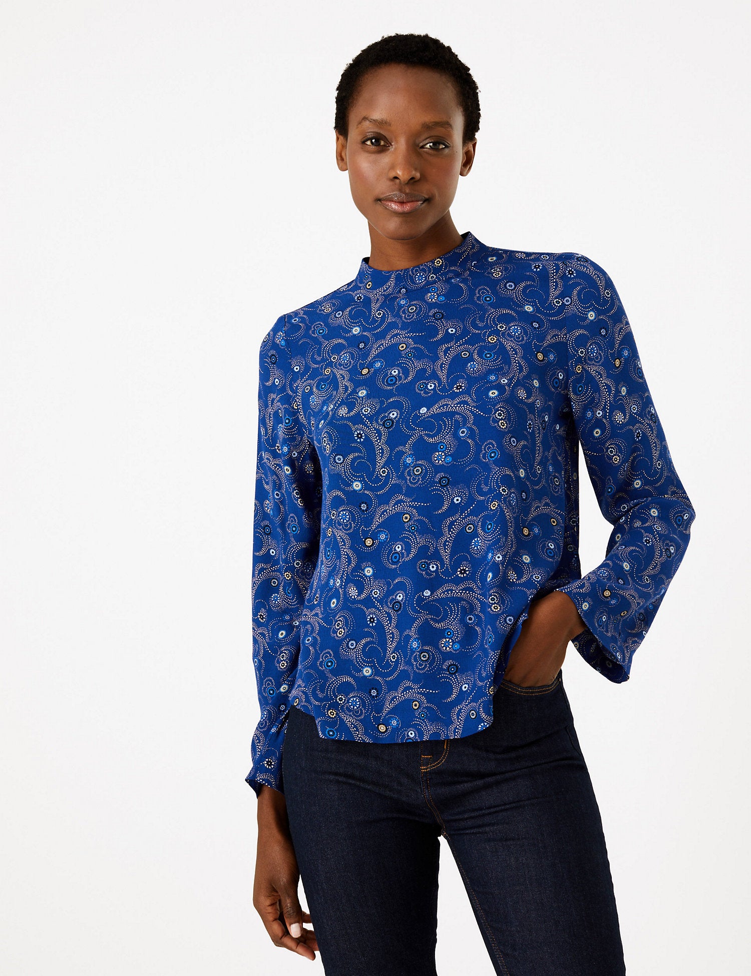 Constellation Print Woven Top