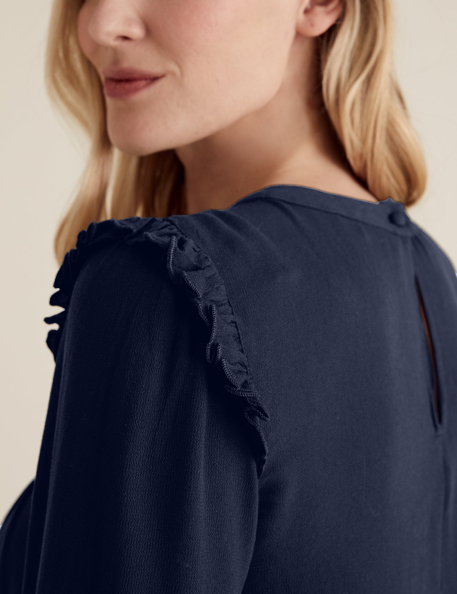 Pintuck Long Sleeve Blouse