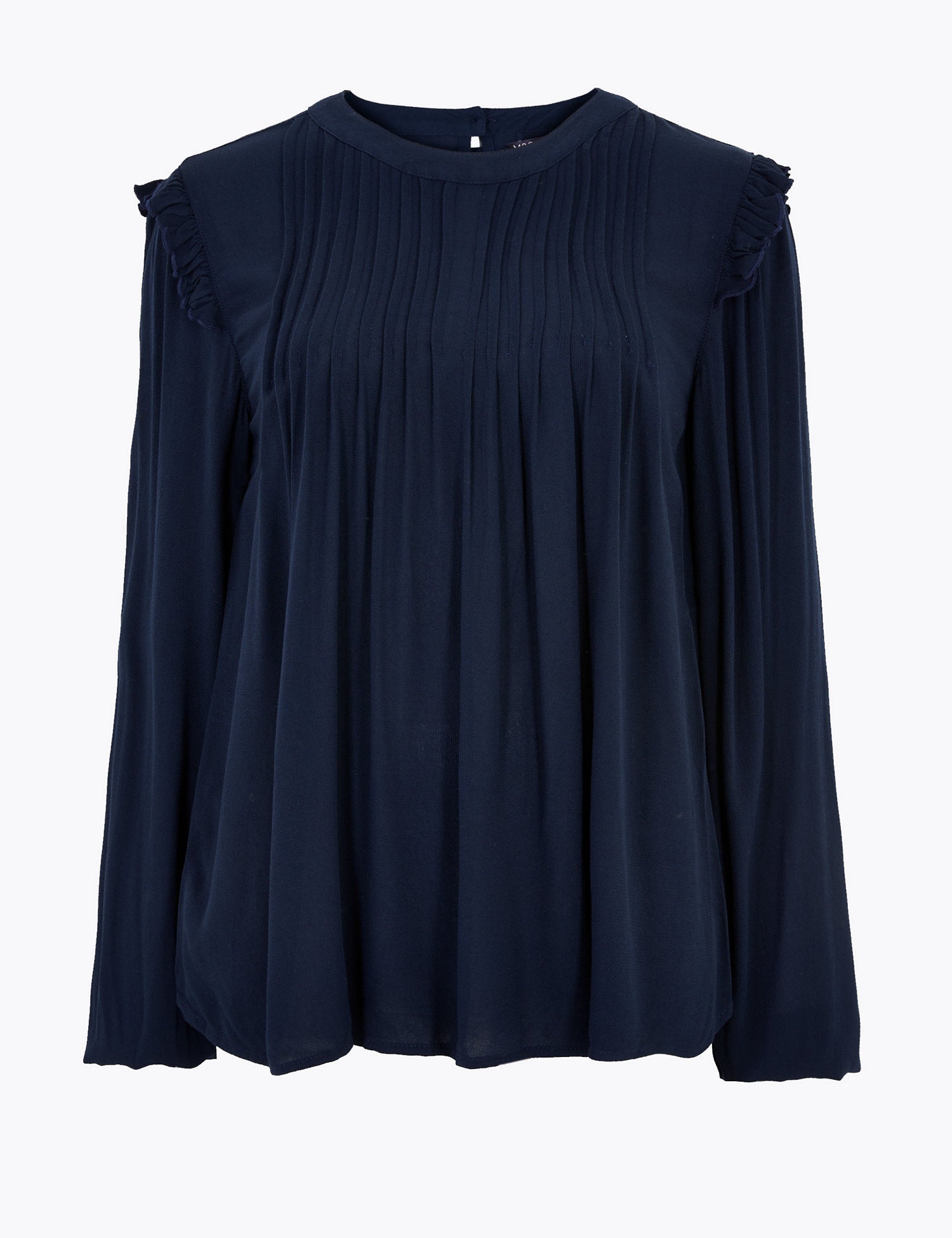 Pintuck Long Sleeve Blouse