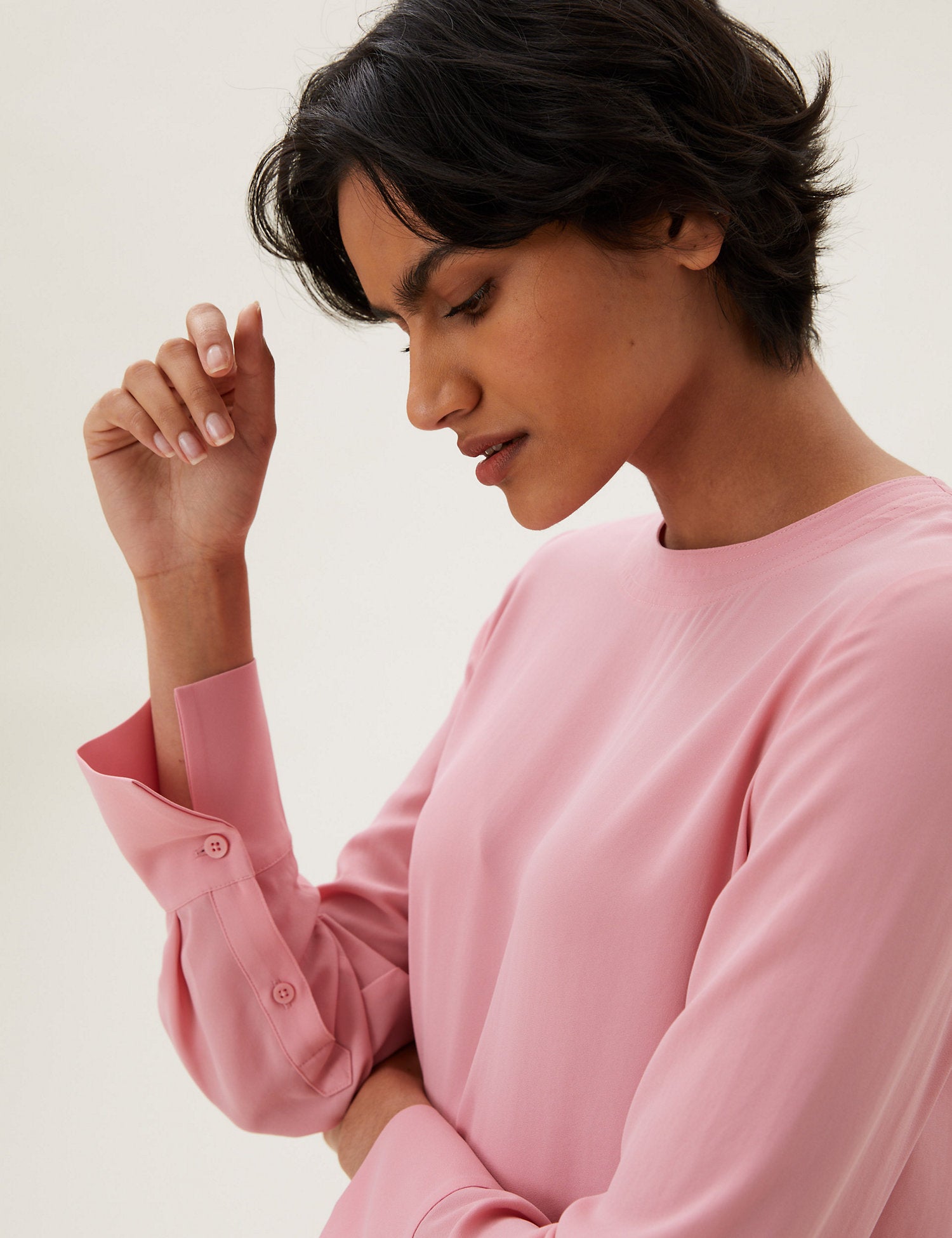 Crew Neck Long Sleeve Top