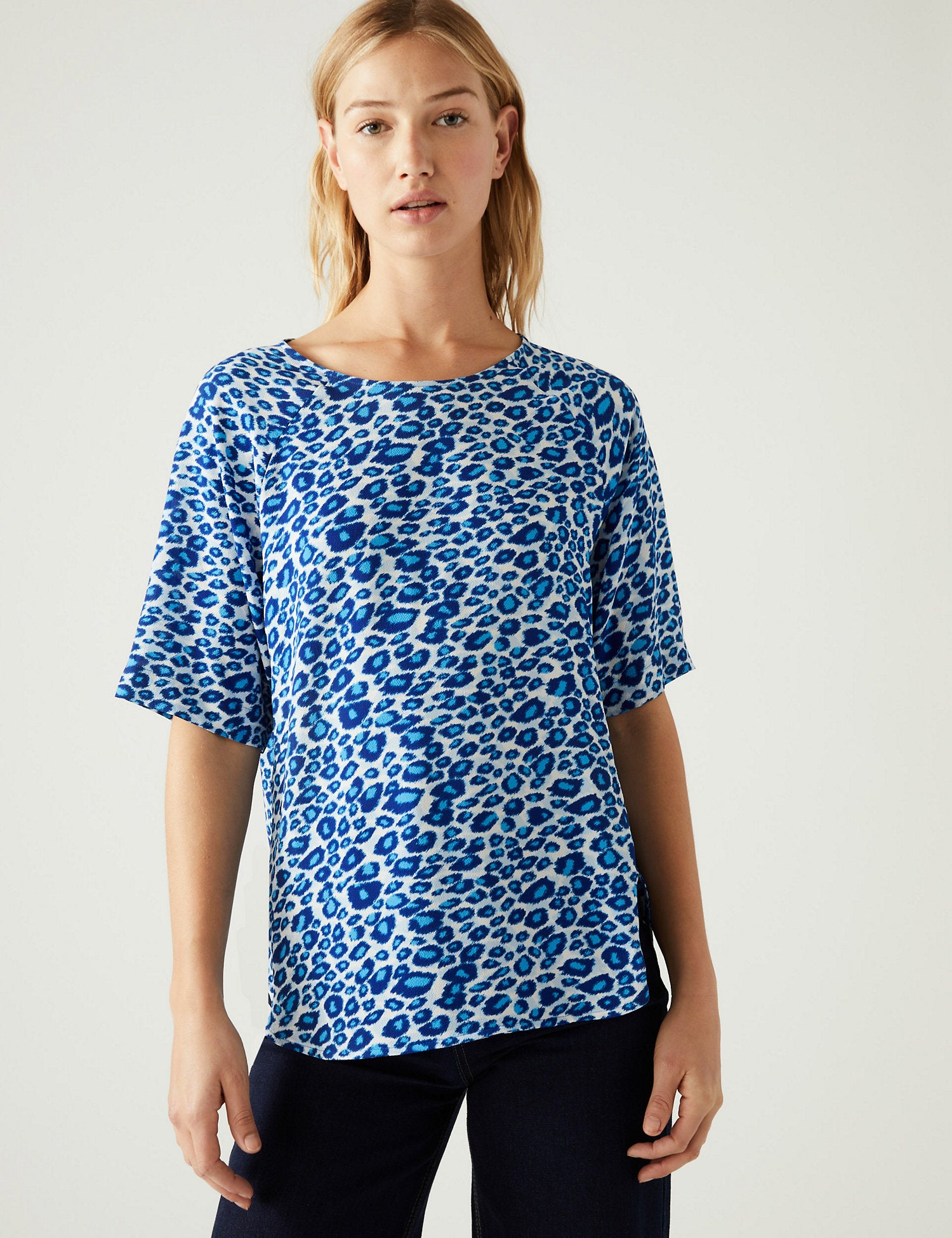 Printed Short Sleeve Top