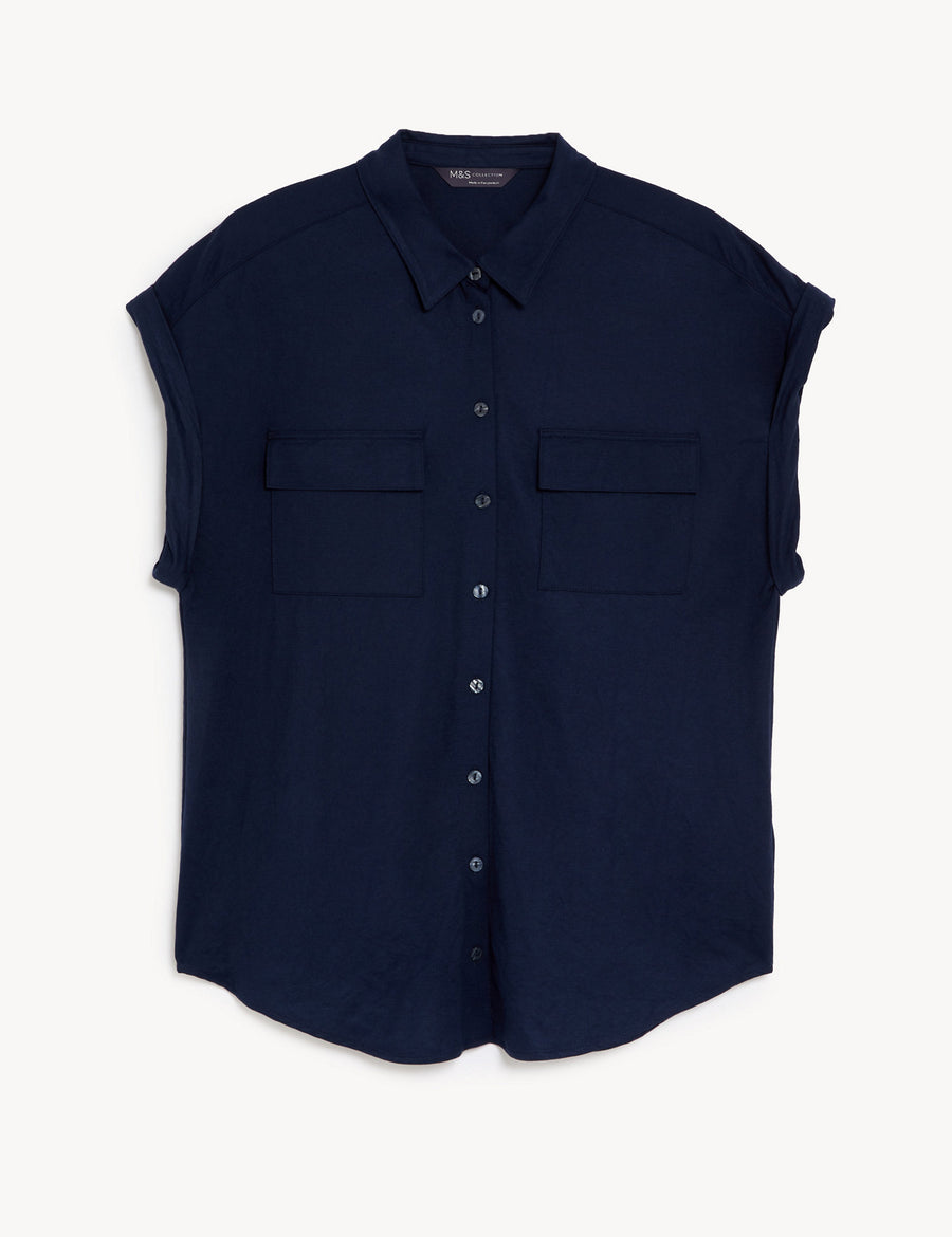 Jersey Collared Shirt