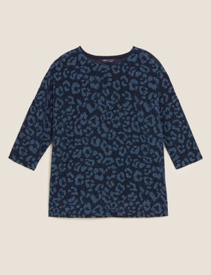 Sparkly Animal Print Boxy Top