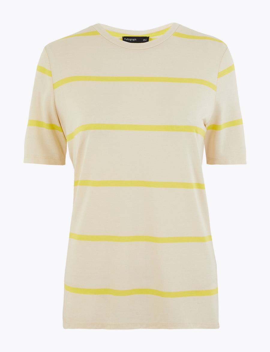 Striped Round Neck T-Shirt