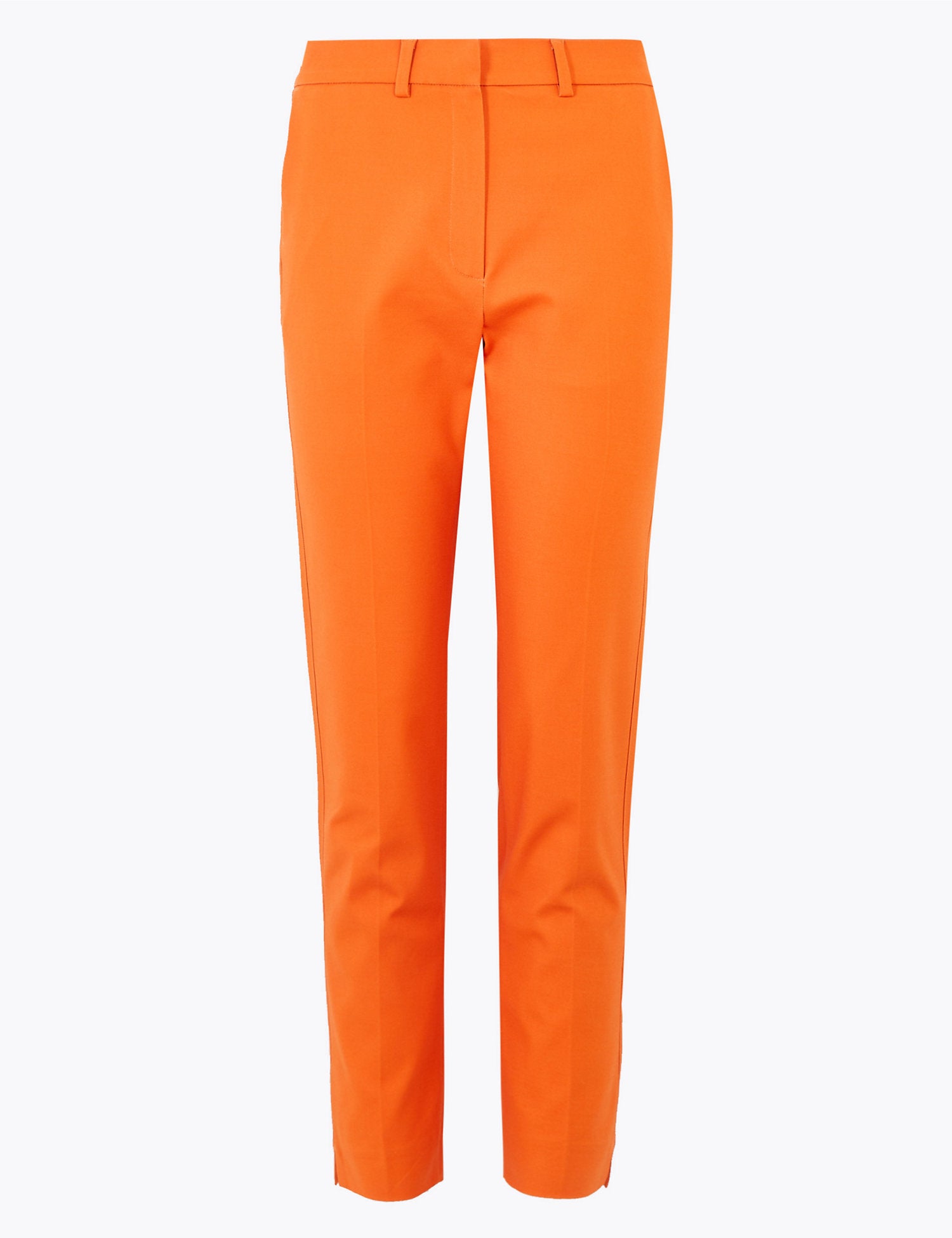 Cotton Slim Fit Ankle Grazer Trousers