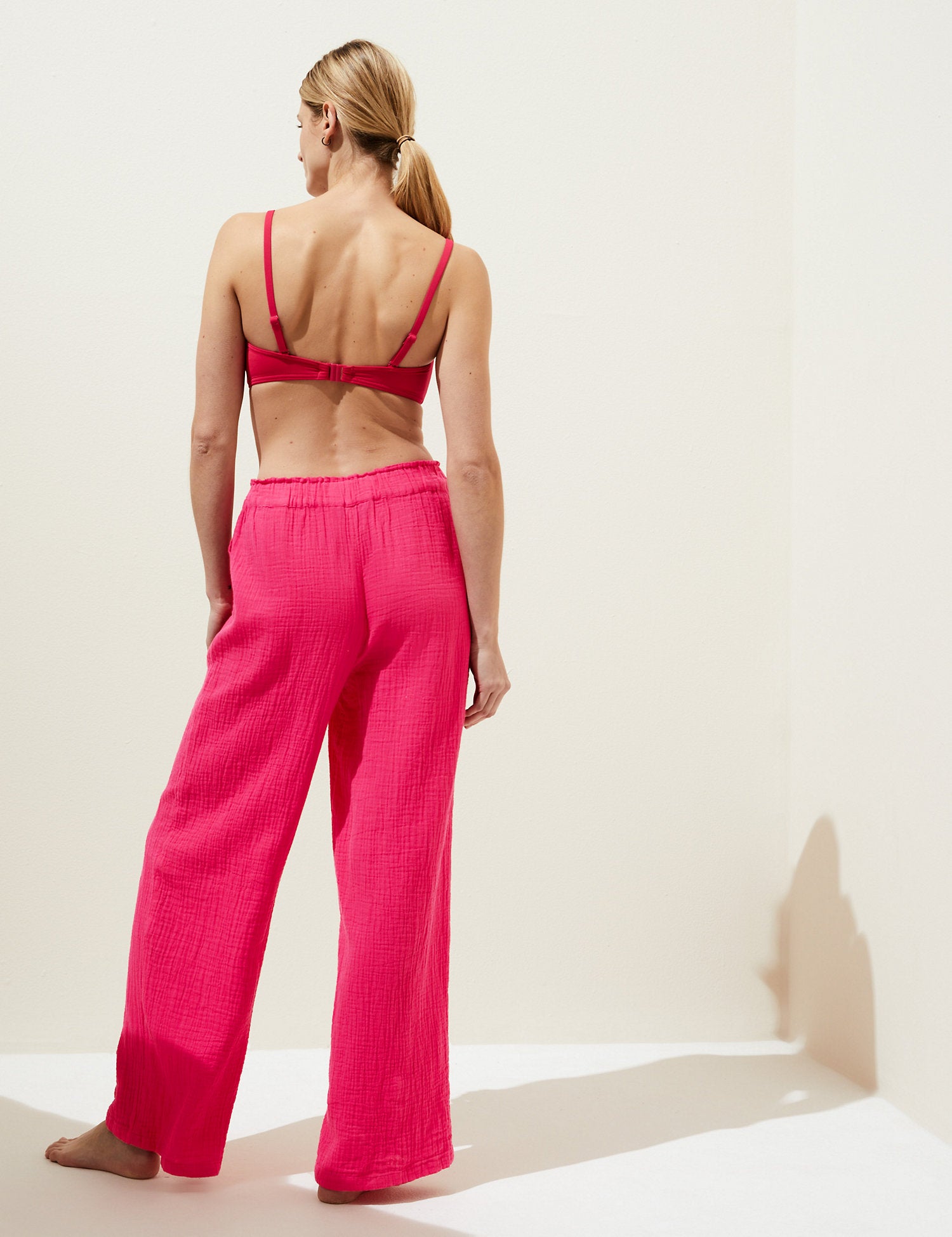 Pure Cotton Wide Leg Trousers