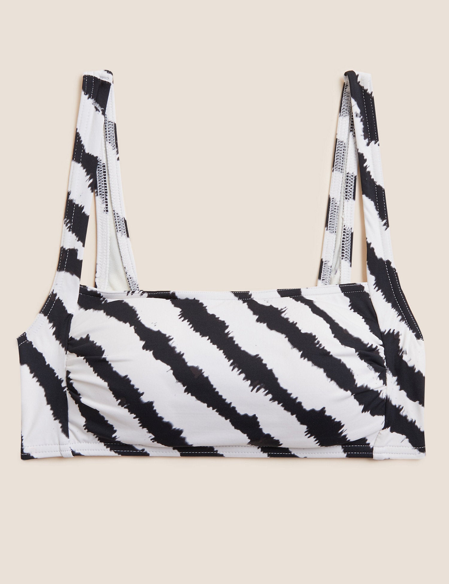 Printed Padded Square Neck Bikini Top