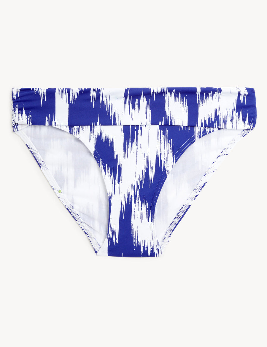 Printed Roll Top Bikini Bottoms
