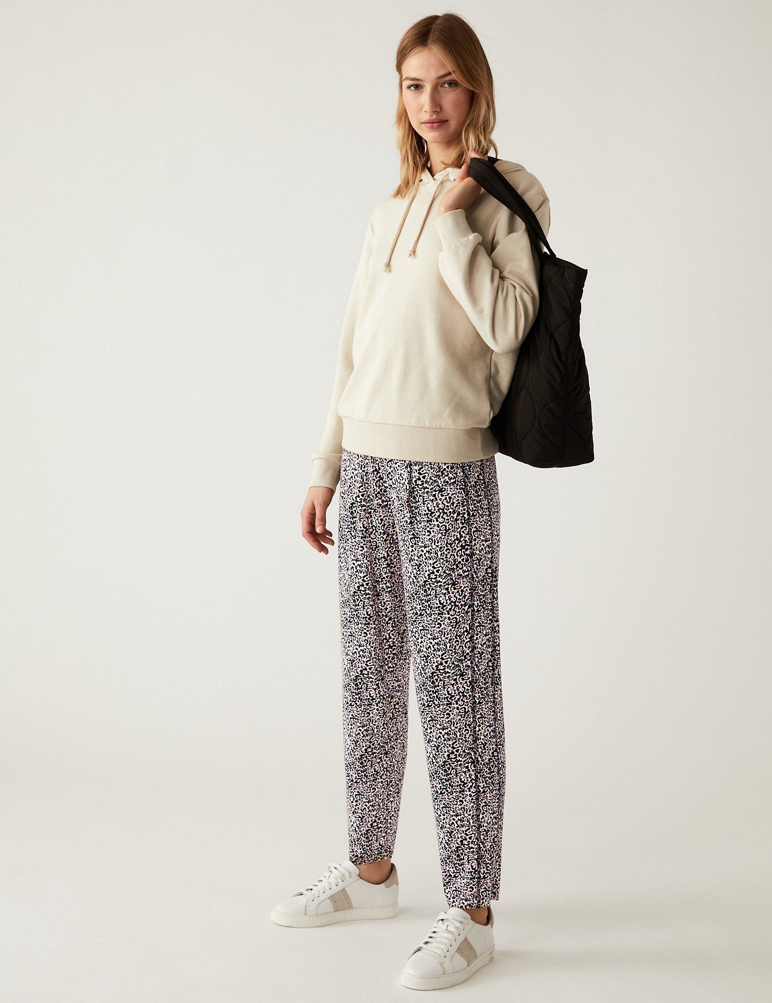 Jersey Printed Tapered Trousers