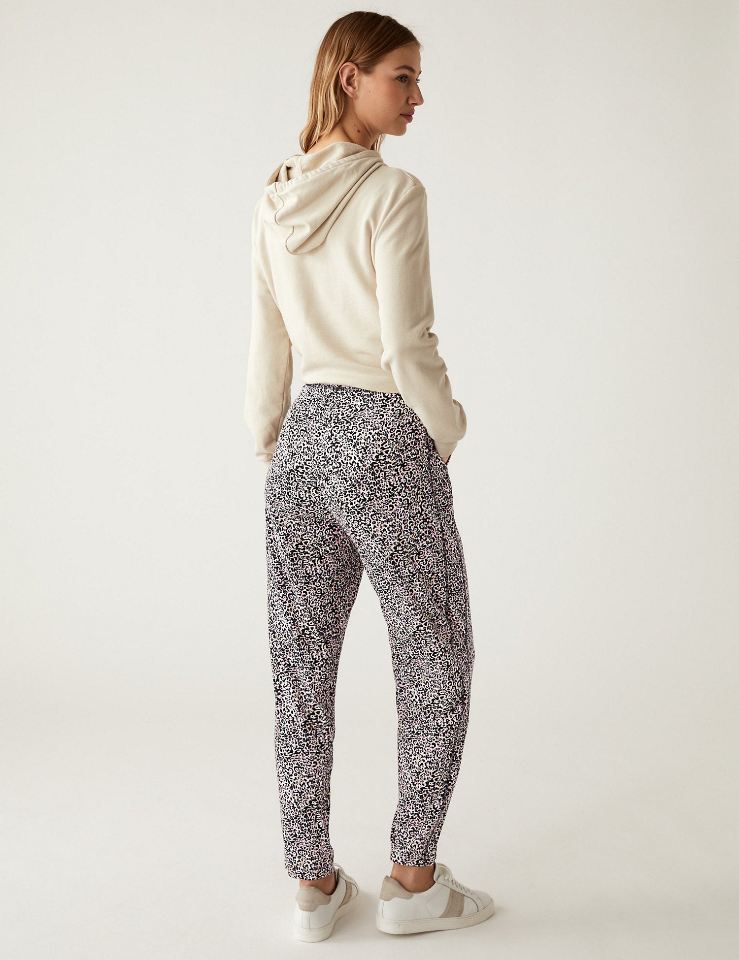 Jersey Printed Tapered Trousers