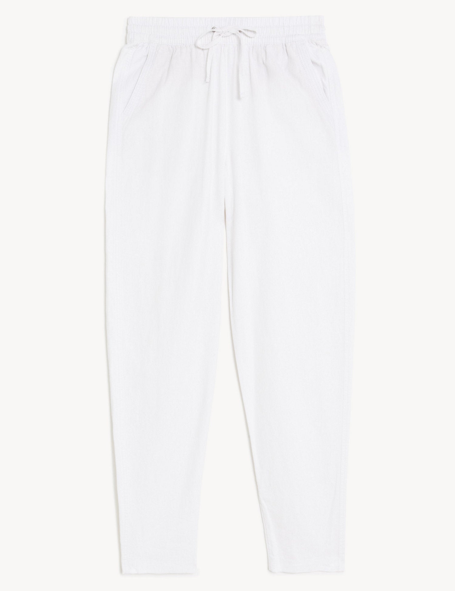 Linen Rich Tapered Ankle Grazer Trouser