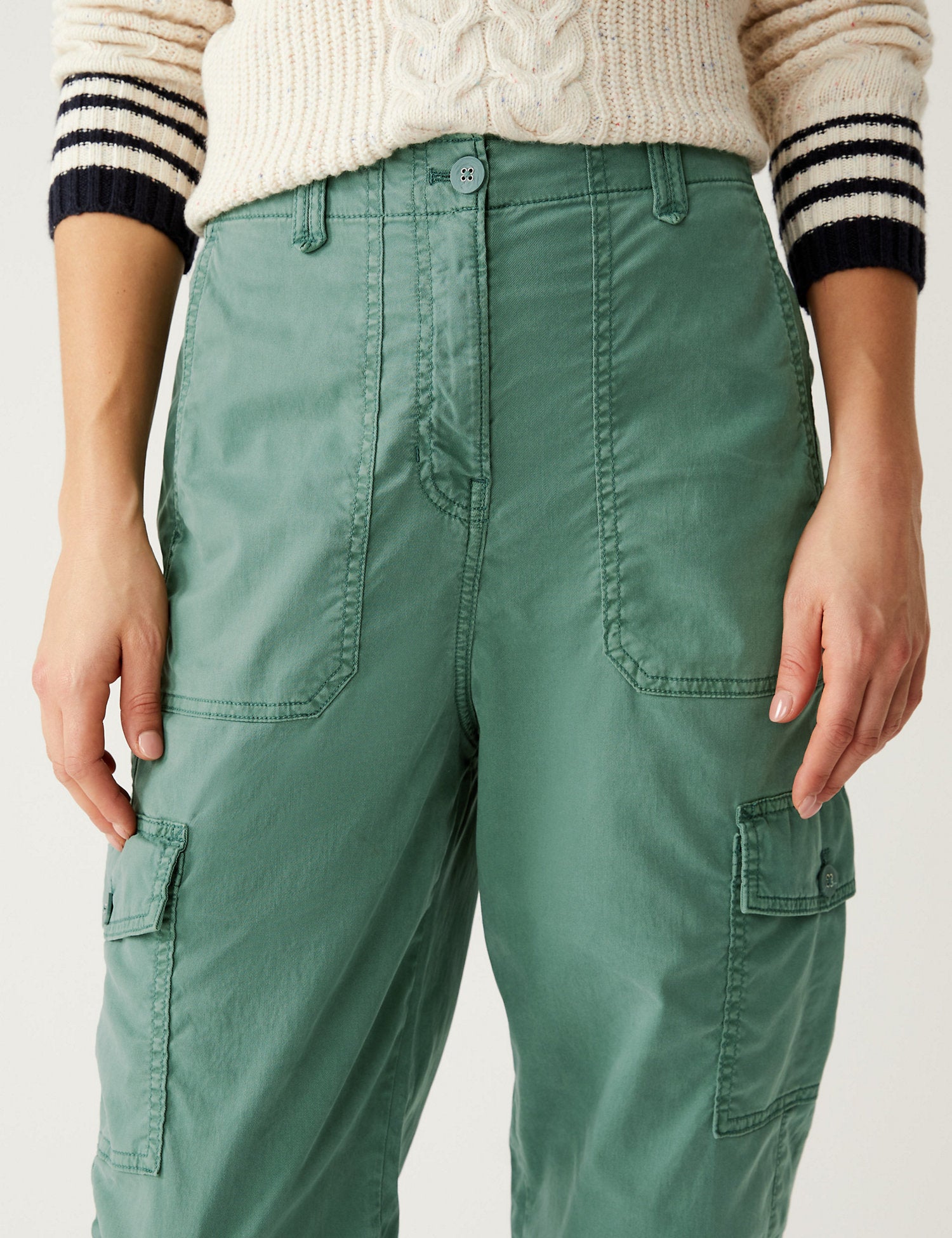Tencel™ Rich Cargo Tea Dyed Trousers