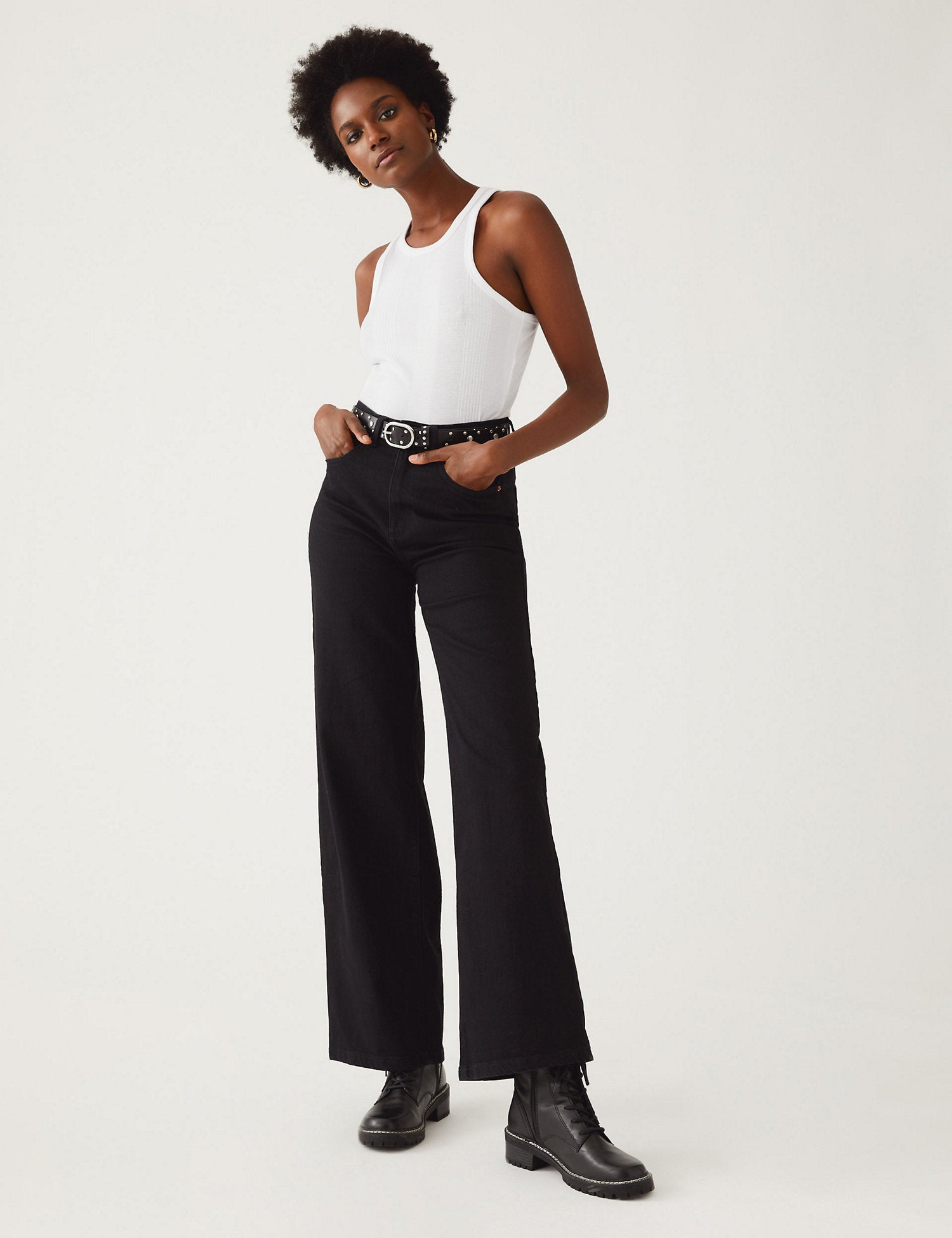 High Waisted Wide Leg Jeans