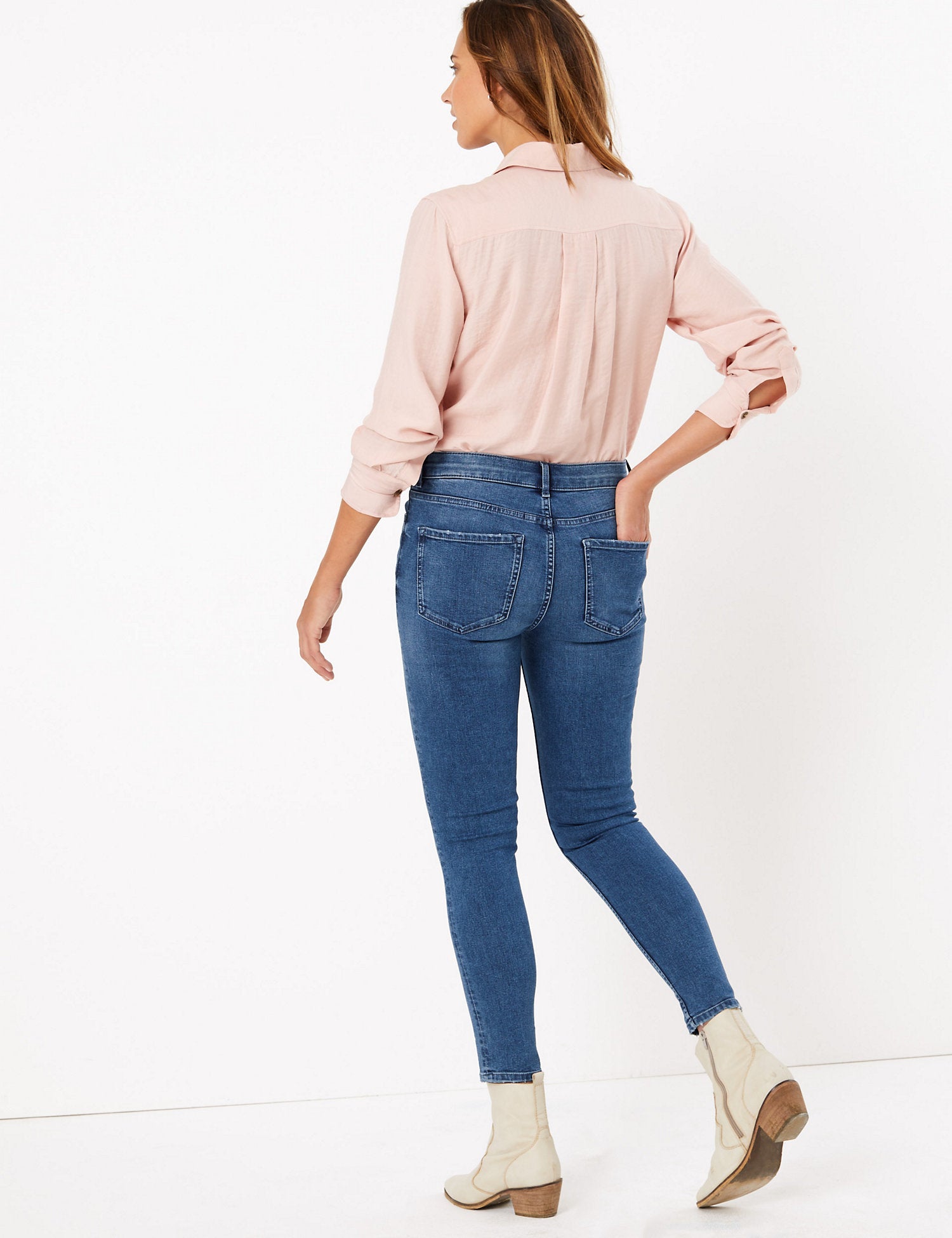 Ivy Button Front Skinny Jeans