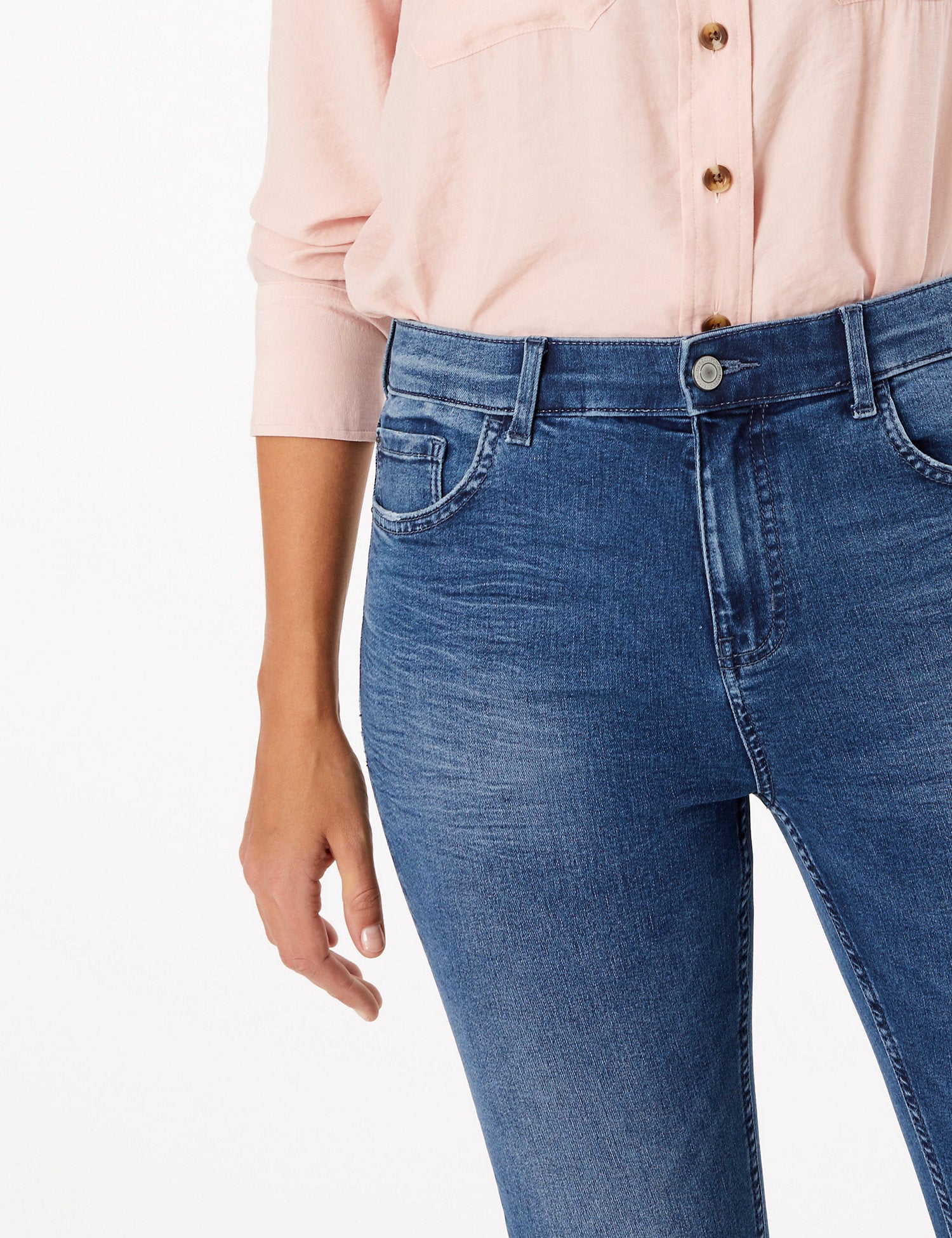 Ivy Button Front Skinny Jeans