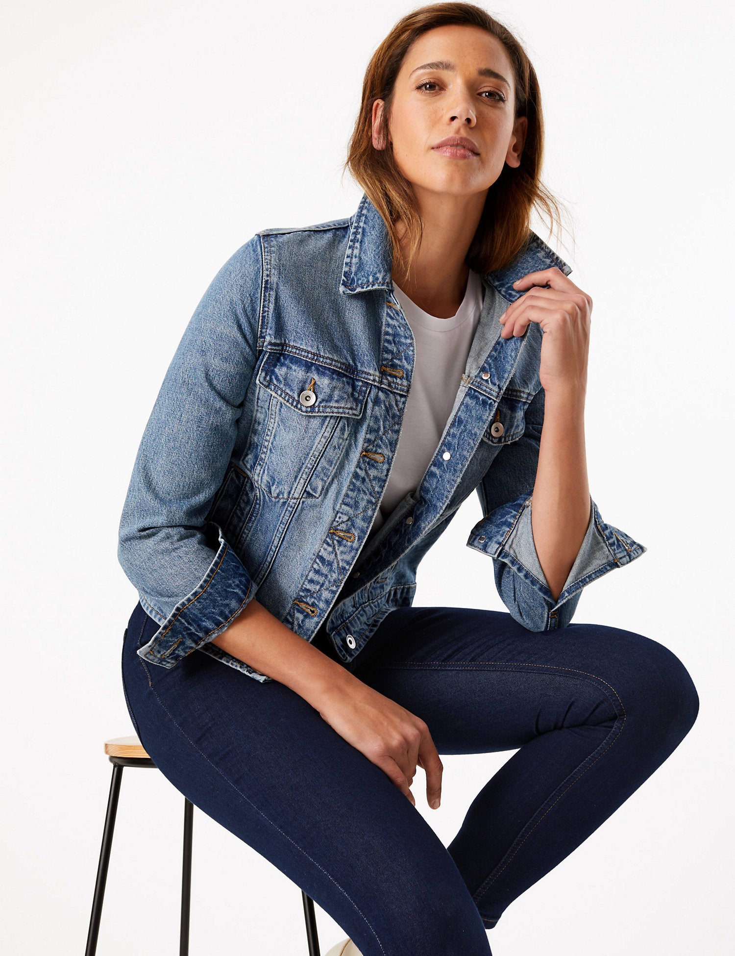 Ivy Button Front Skinny Jeans