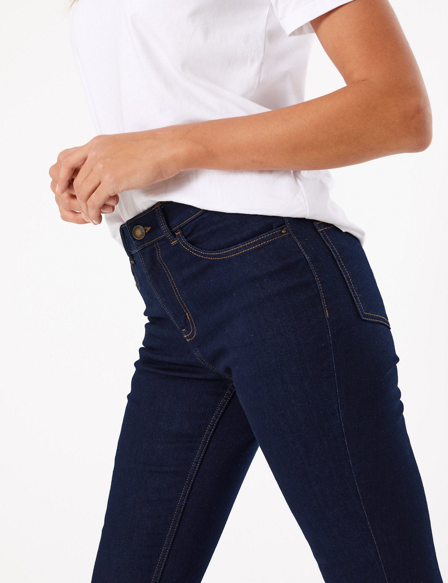 Ivy Button Front Skinny Jeans