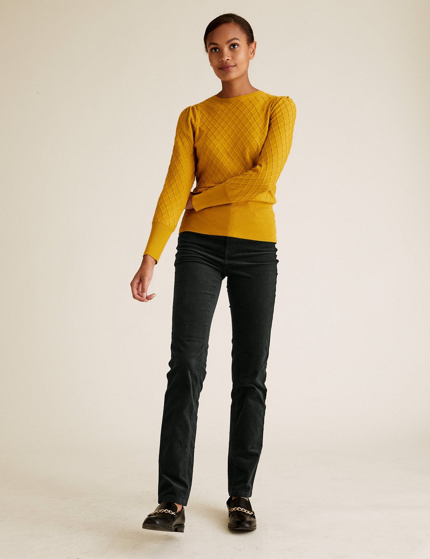 Corduroy Straight Leg Trousers