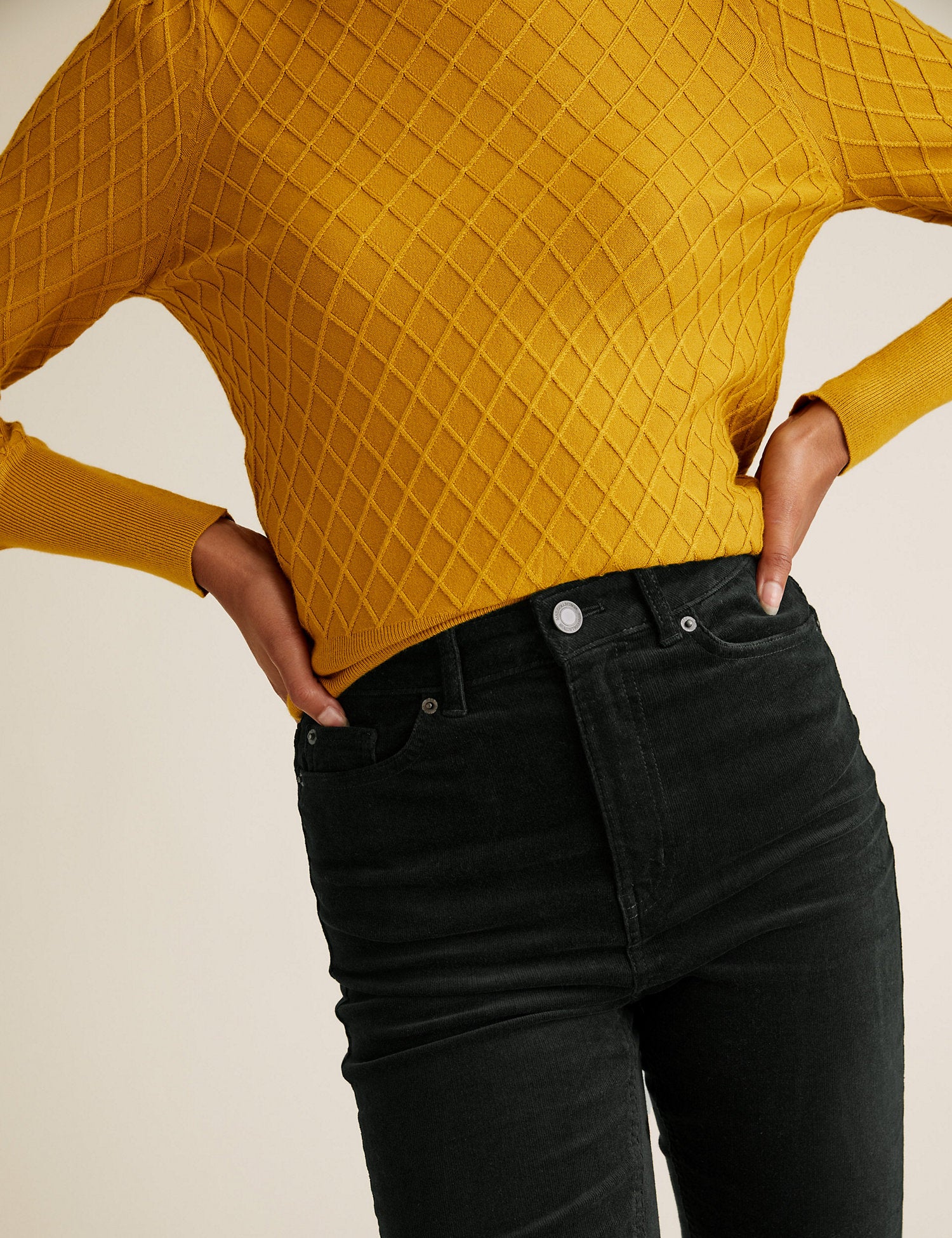 Corduroy Straight Leg Trousers