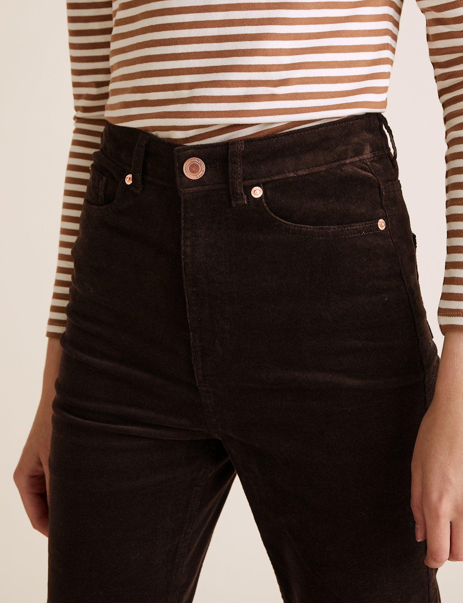 Corduroy Straight Leg Trousers