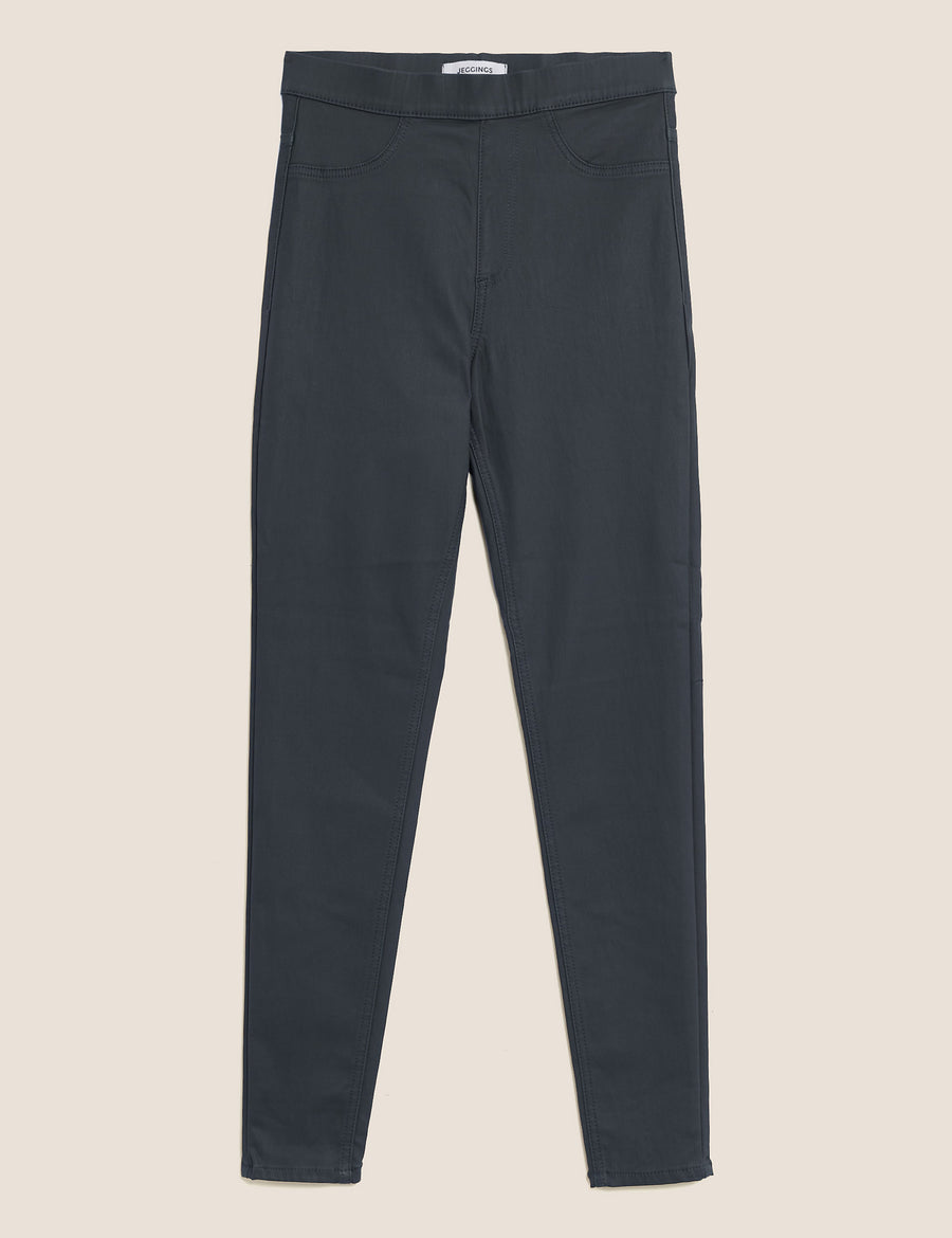 Faux Leather High Waisted Jeggings