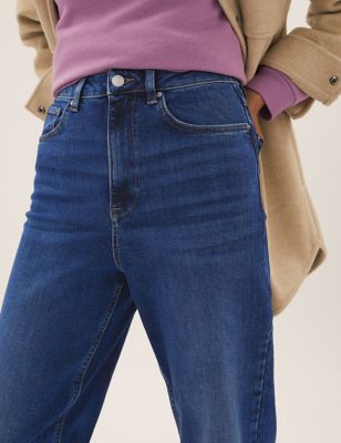 Relaxed High Waisted Tapered Jeans