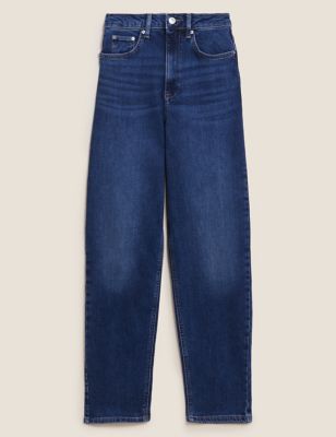 Relaxed High Waisted Tapered Jeans