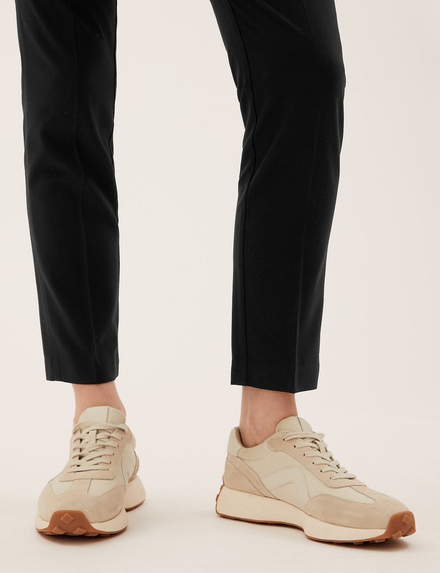 Slim Fit Ankle Grazer Trousers with Stretch