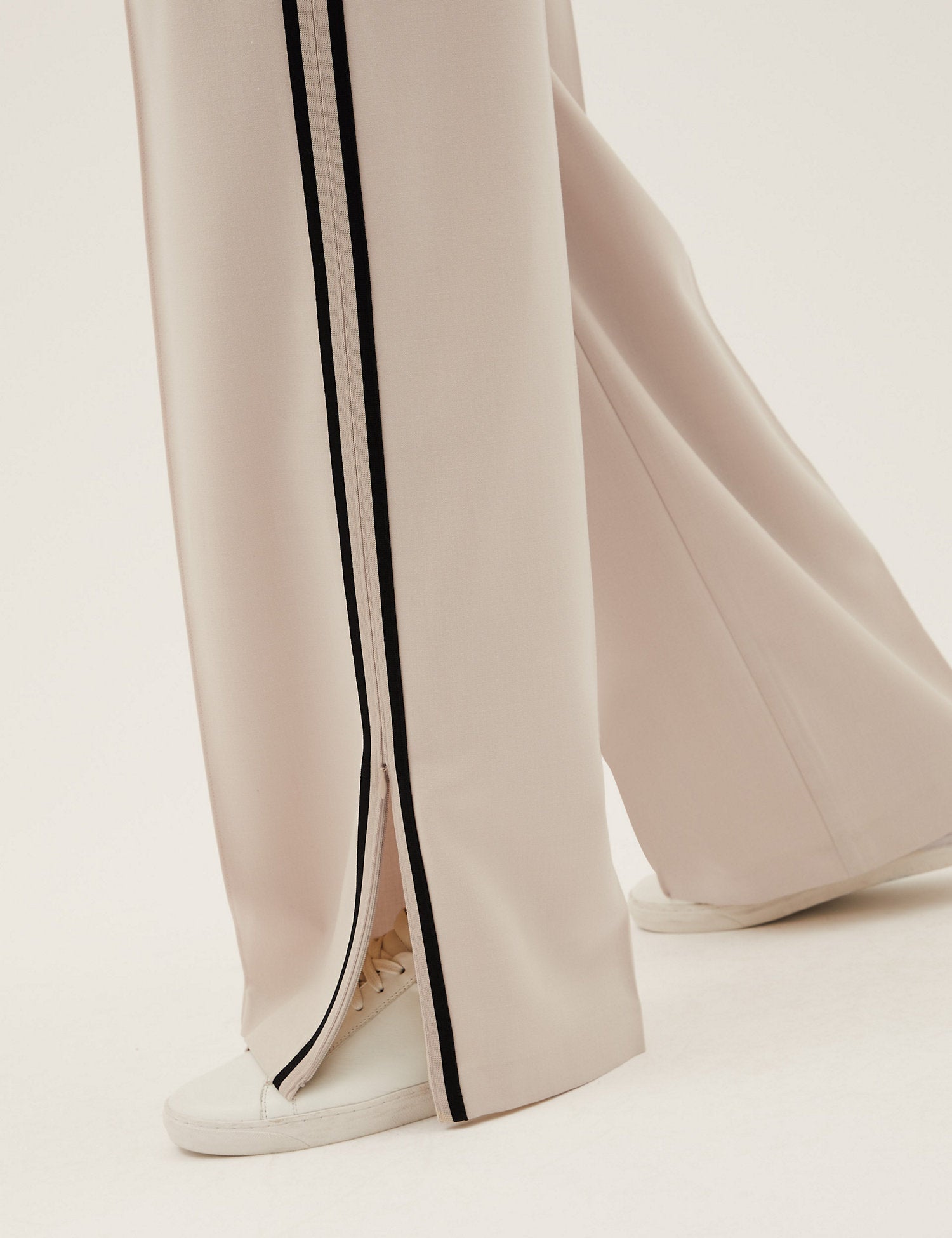 Side Stripe Wide Leg Trousers