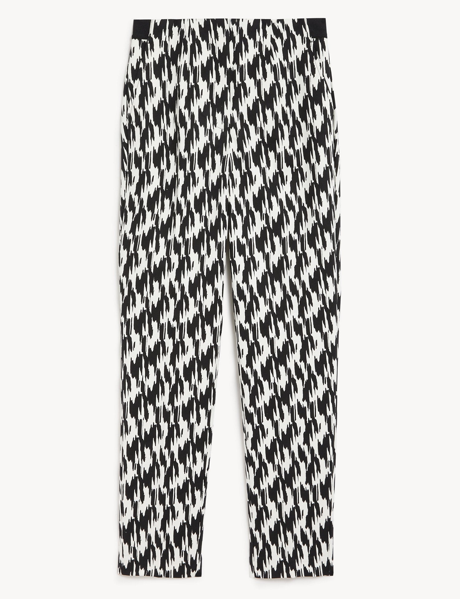 Cotton Blend Printed Slim Fit Trousers
