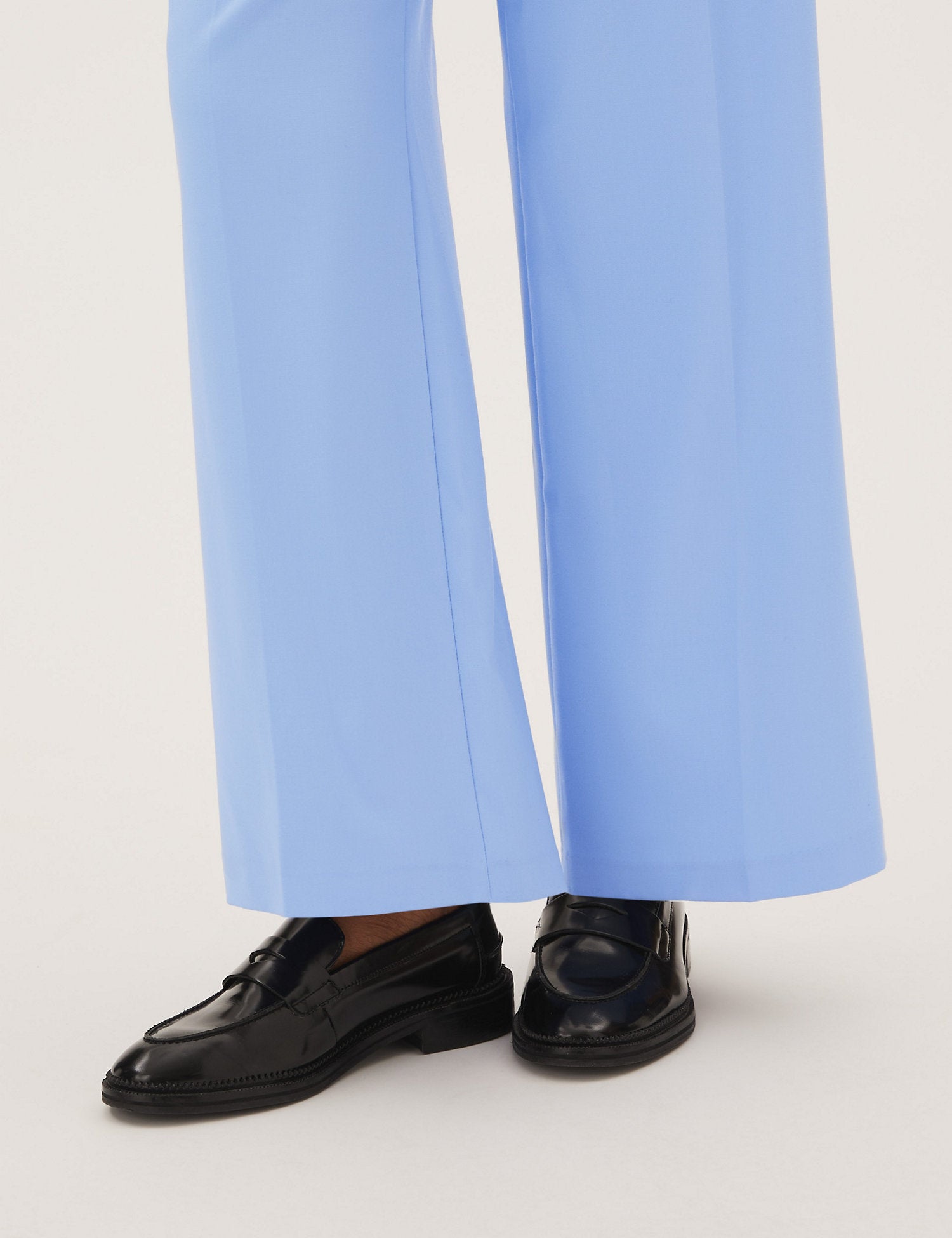 Pleat Front Wide Leg Trousers