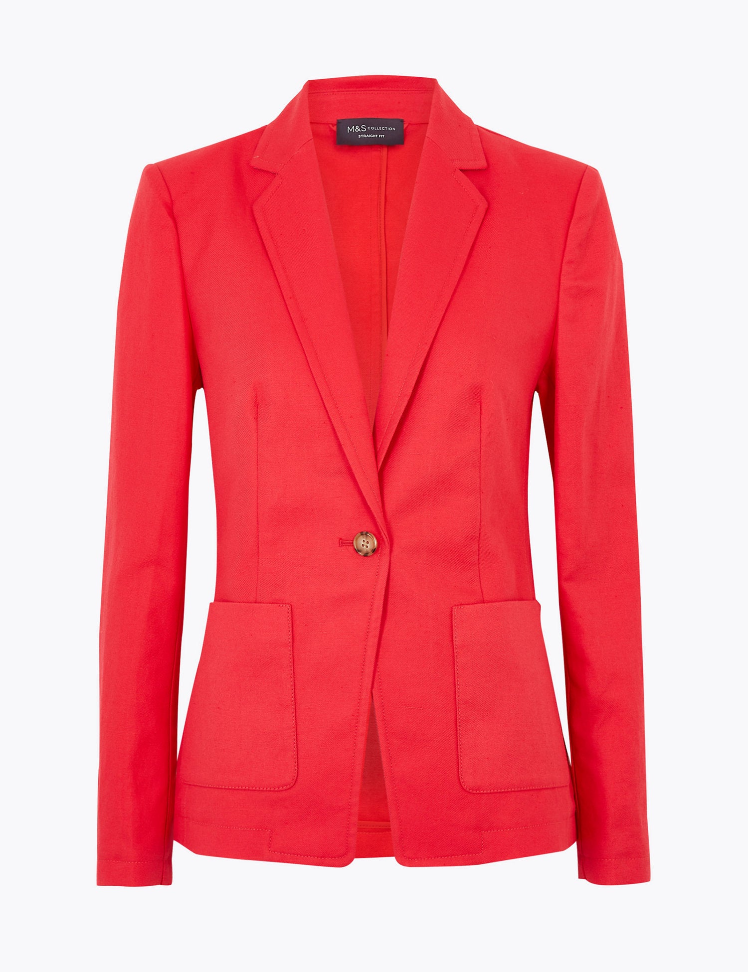 Linen Straight Single Breasted Blazer
