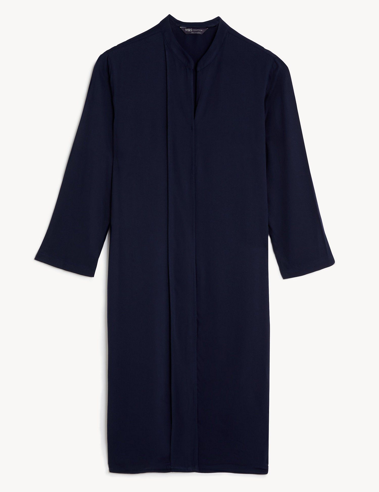 V-Neck Knee Length Shift Dress