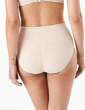 2 Pack Light Control Santoni Seamfree High Leg Knickers
