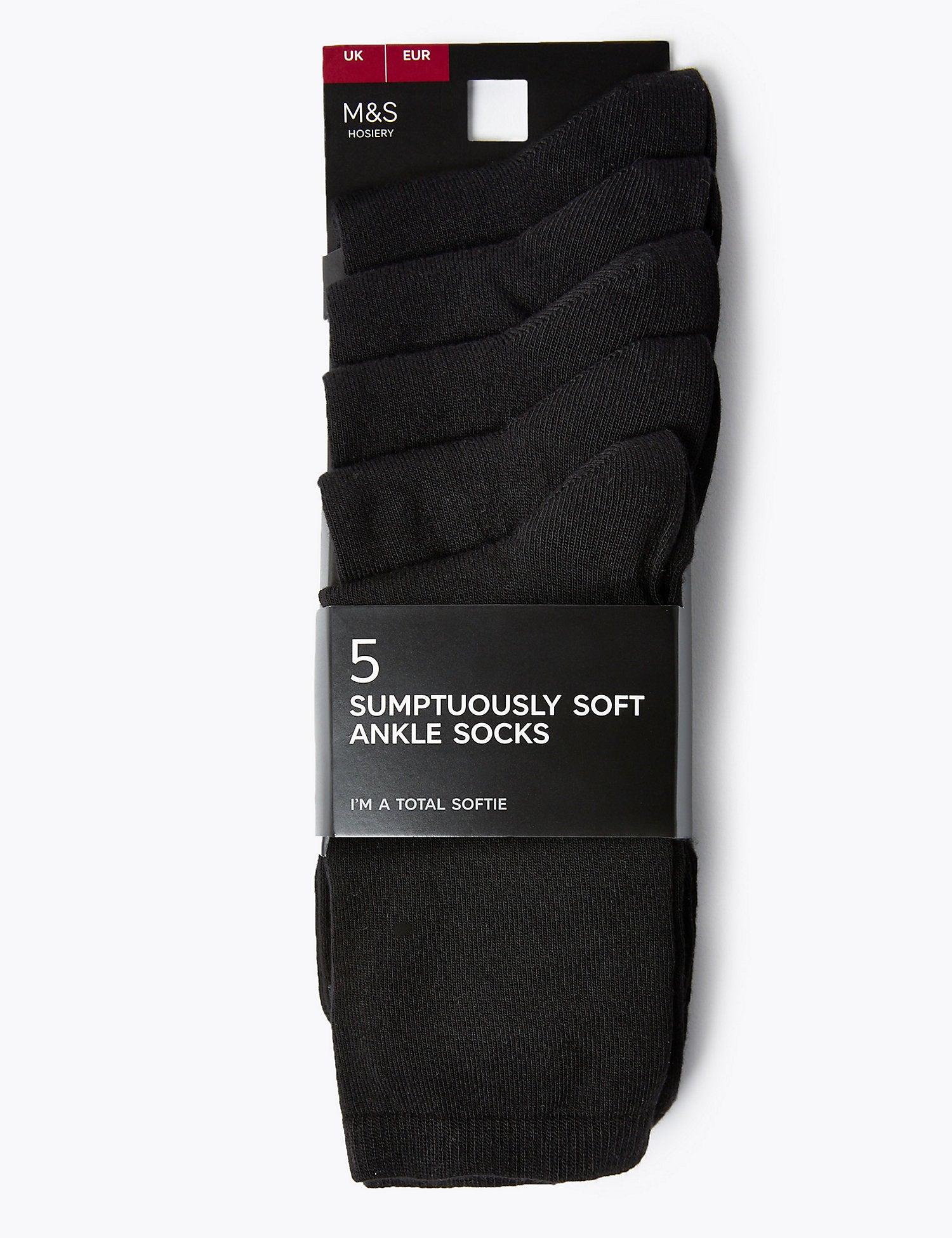 5 Pair Pack Sumptuously Soft Ankle Socks