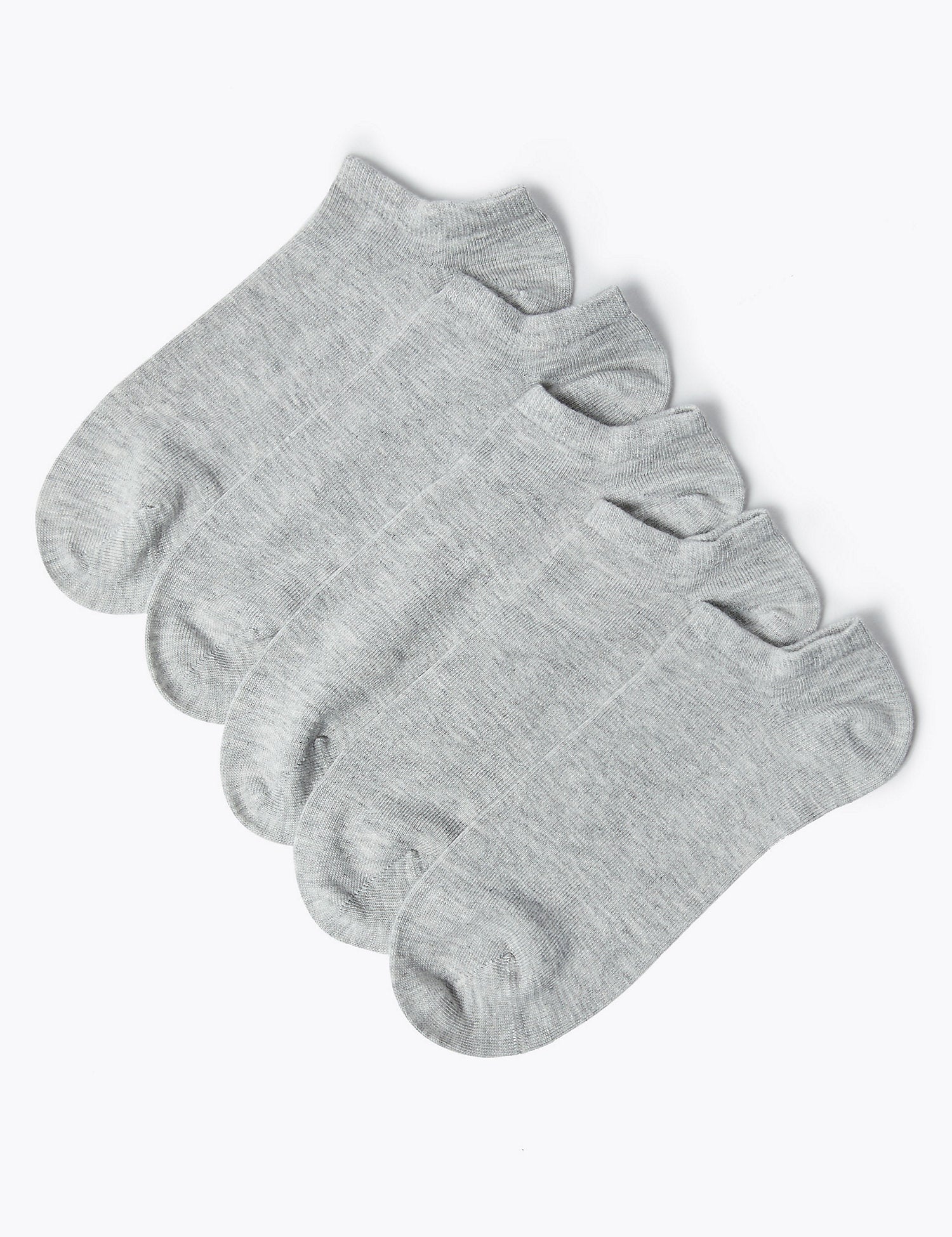 5 Pair Pack Supersoft Trainer Liner Socks