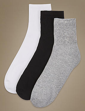 3 Pack Ankle High Socks