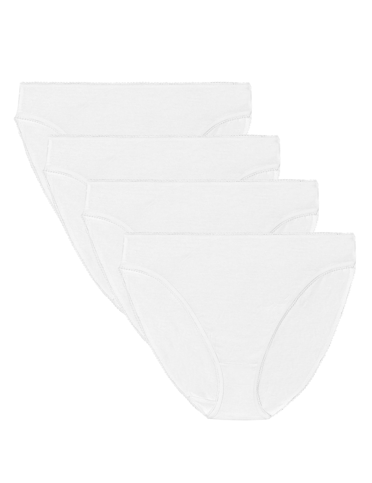 4 Pack Pure Cotton High Leg Knickers
