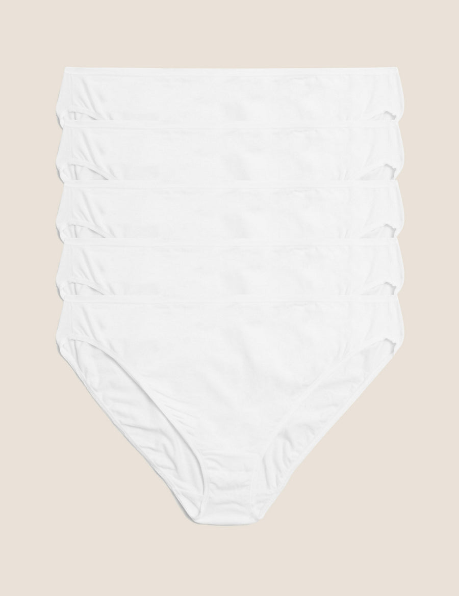 5pk No VPL Cotton Modal High Leg Knickers